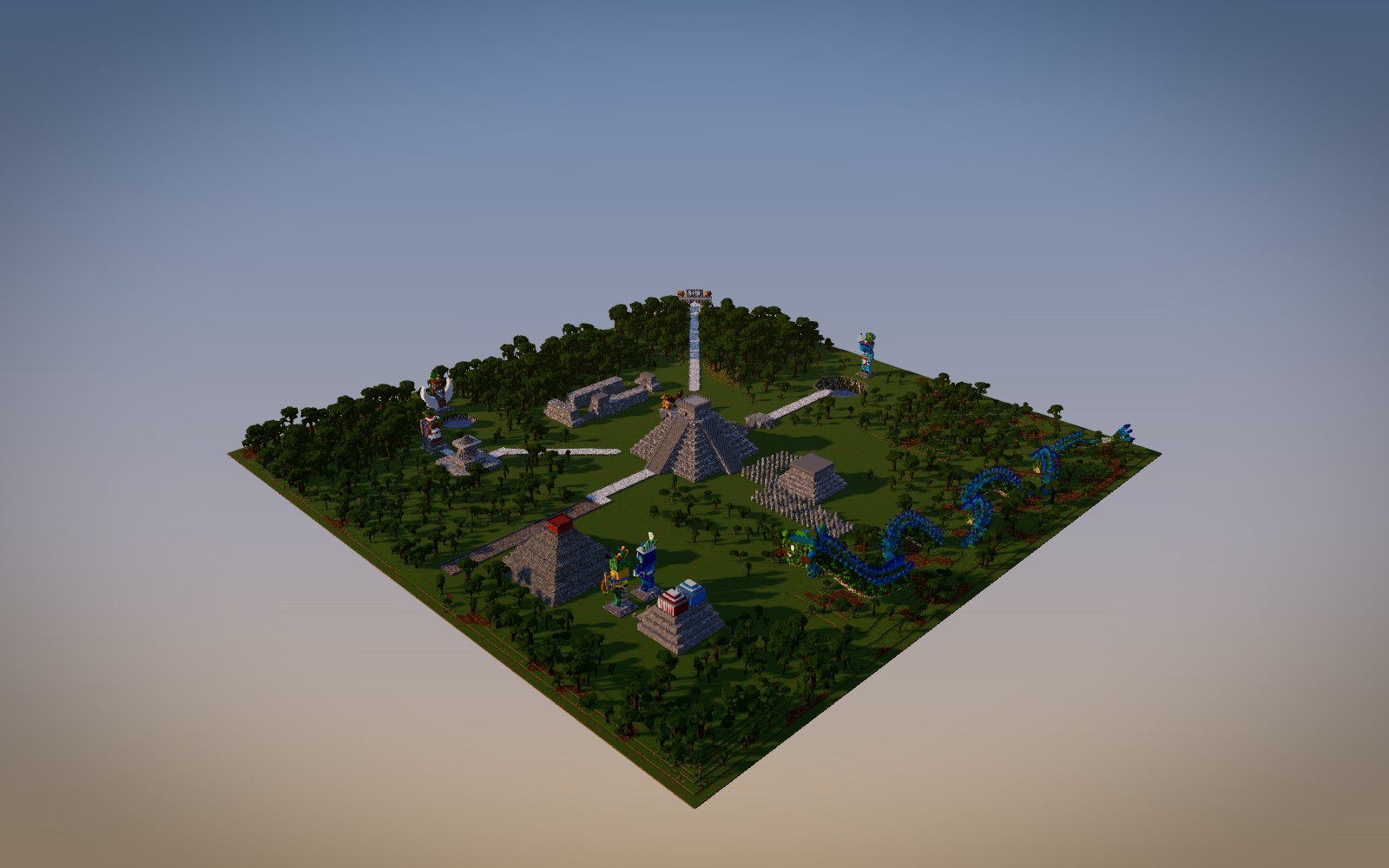 Mesoamerica: the Temple of Kukulkan Minecraft build cover