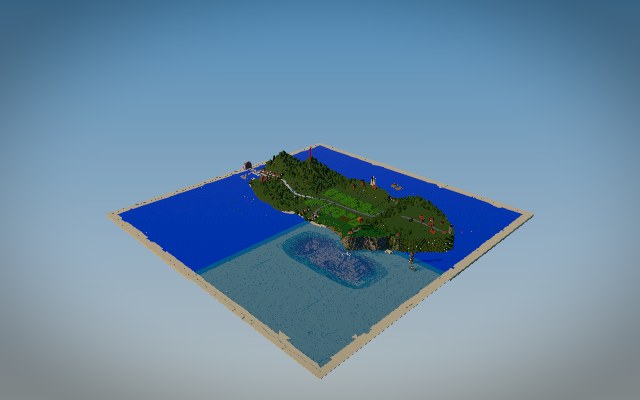 Yonaguni: the Monument, Kubura Harbour and Irizaki Lighthouse Minecraft build
