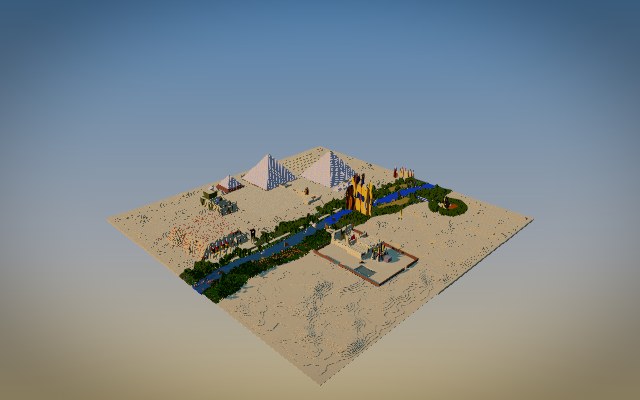 Egypt: Giza's Great Pyramid, the Sphinx and Karnak Minecraft build