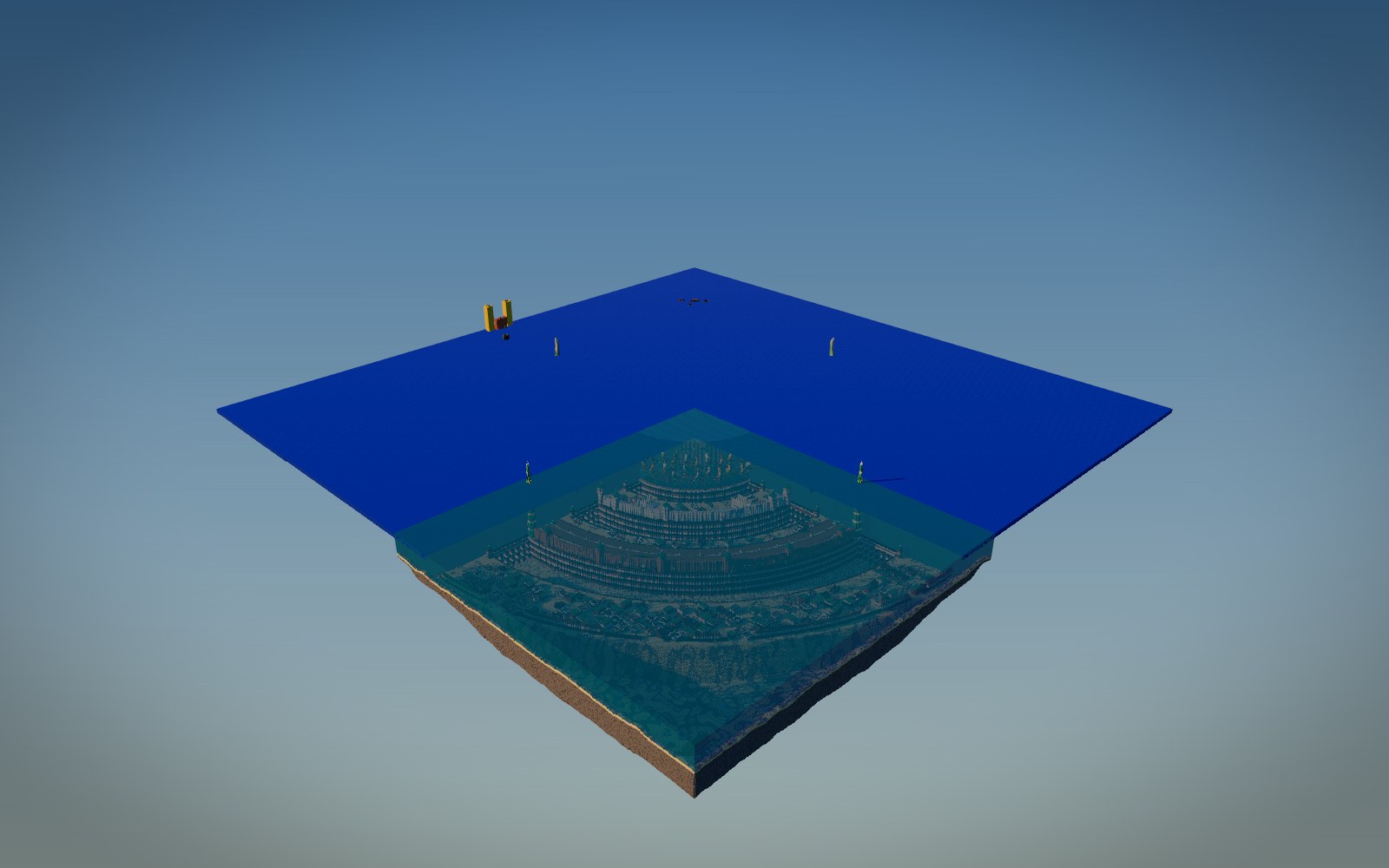 Atlantis: the Temple of Poseidon, the glass Bubble and the ten kings Minecraft build cover