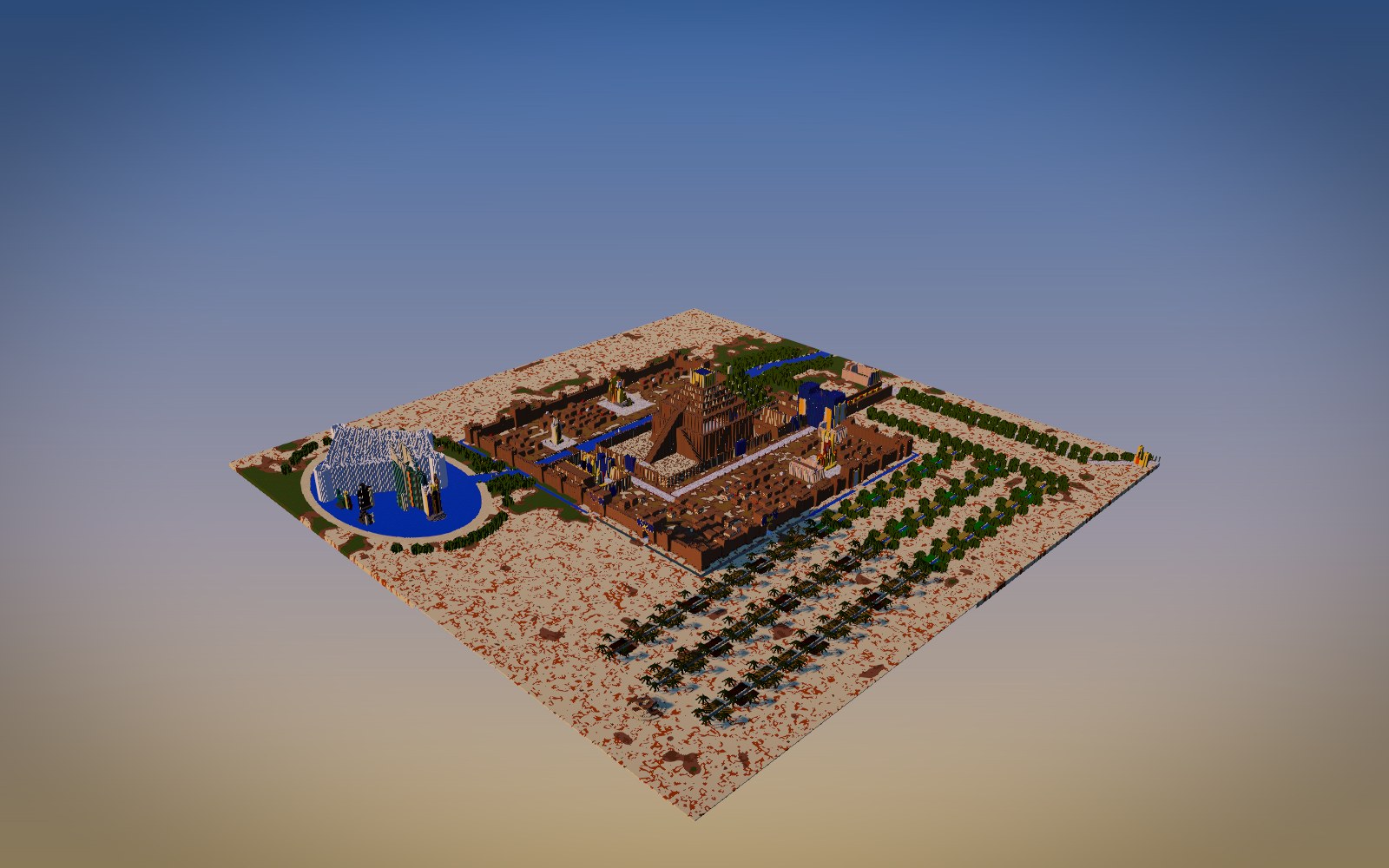 Babylon: the Ishtar Gate, Etemenanki and the Hanging Gardens Minecraft build cover