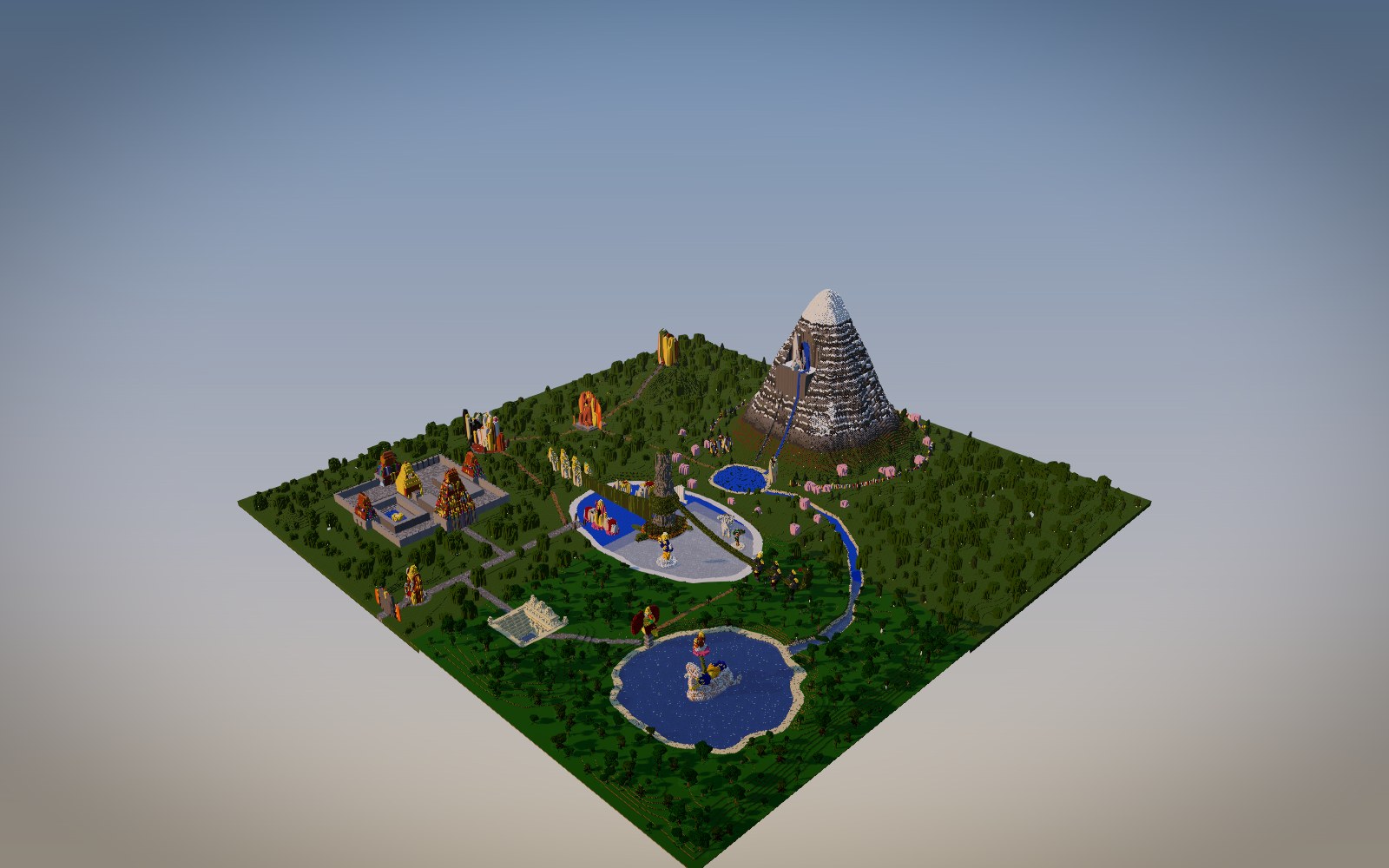 Mount Meru: Kailash, the Churning of the Ocean of Milk and the Gopuram Minecraft build cover