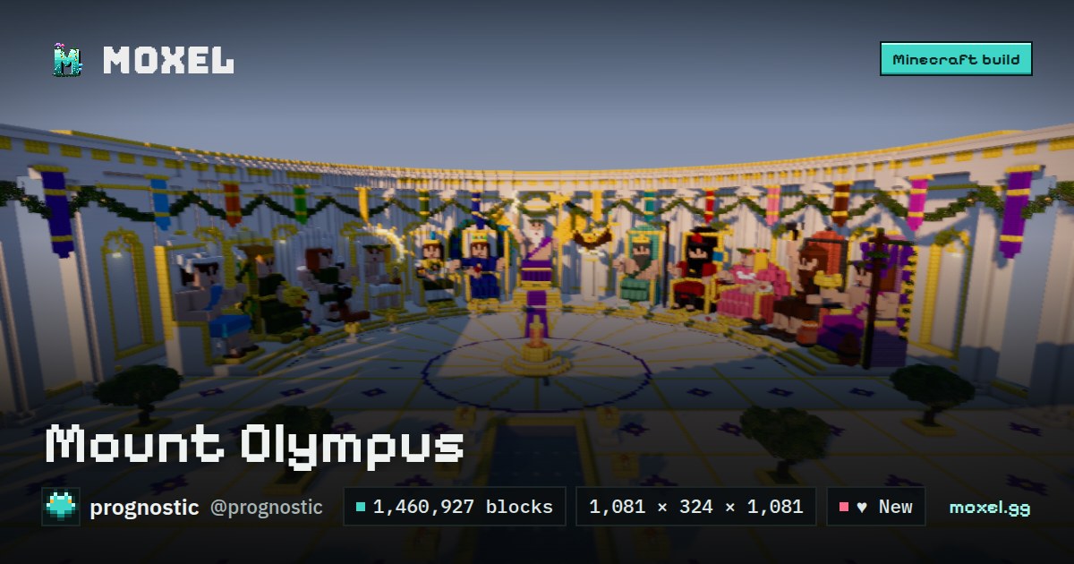 Mount Olympus - Minecraft build, download world and schematic | Moxel