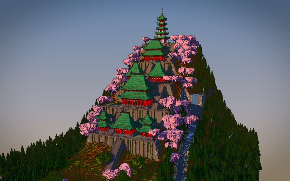 The same build rendered in the toon style